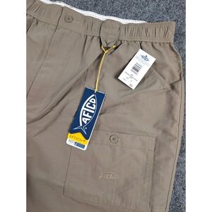 AFTCO Original Fishing Short‎ Mens 44 Oak Performance Cargo Pockets NWT